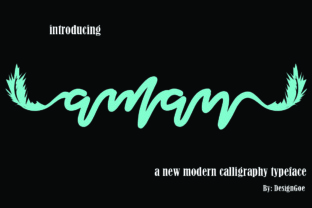 Aman Font: Whimsical Script for Crafters